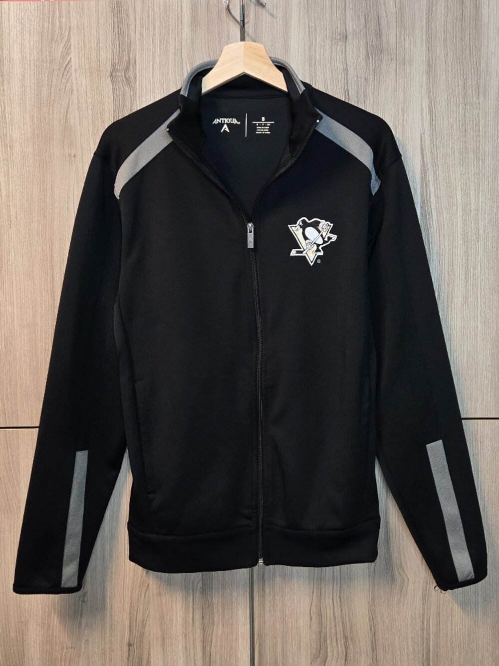 Pittsburgh Penguins Track Jacket Mens Embroidered Logo Hockey Colorblock S